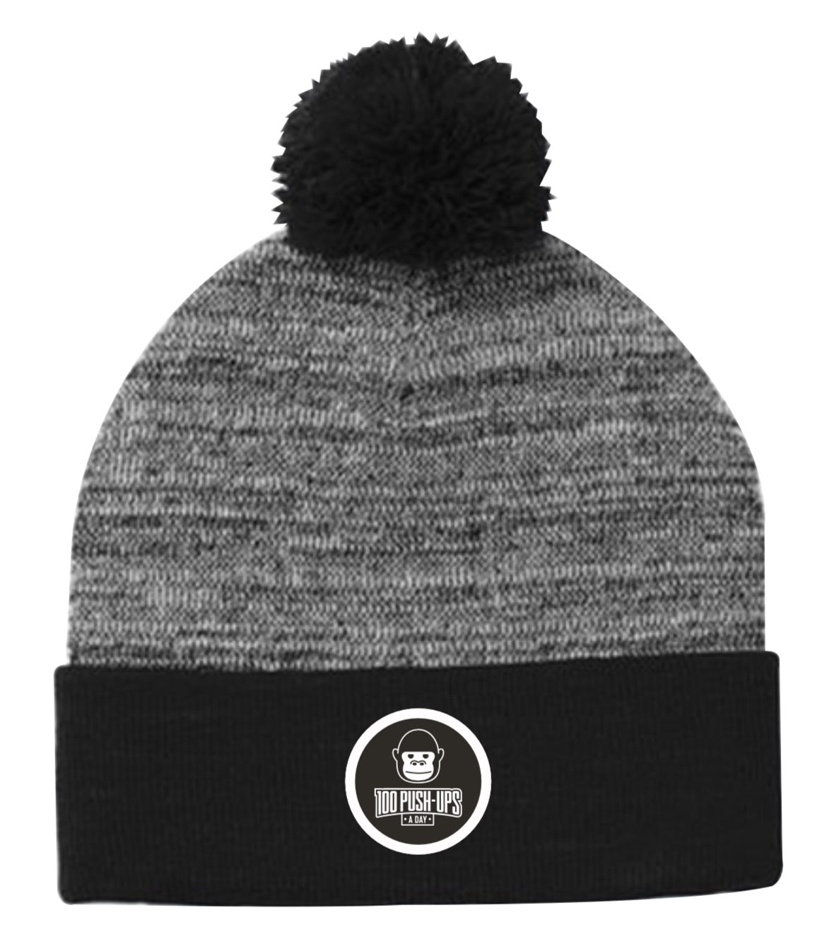 Beanie With Pom (100 Push-Ups A Day)